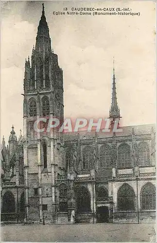 Ansichtskarte AK Caudebec en Caux S Inf Eglise Notre Dame Monument historique