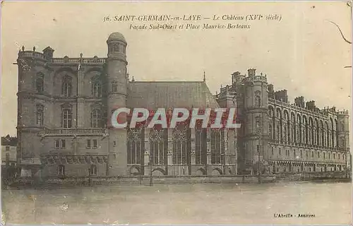 Cartes postales Saint Germain en Laye Le Chateau Facade Sur Ouest et Place Maurice Berteaux