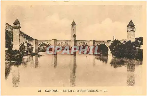 Cartes postales Cahors Le Lot et le Pont Valentre