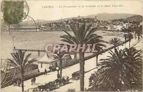 Cartes postales Cannes La Promenade de la Croisette et le Mont Chevalier