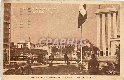 Cartes postales Exposition Internationale Paris 1937 Vue d'ensemble prise du Pavillon de la Suisse