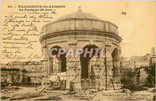 Cartes postales Villeneuve les Avignon La Fontaine St Jean