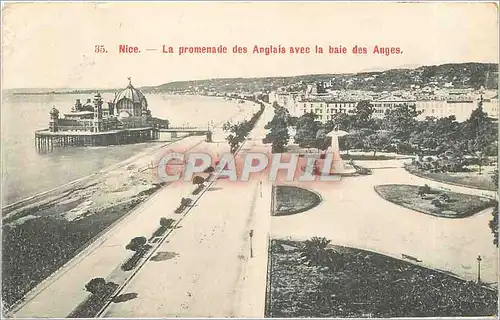 Cartes postales Nice La promenade des Anglais avec la baie des Anges