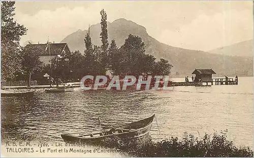 Ansichtskarte AK Lac d'Annecy Talloires Le Port et la Montagne d'Enrevers