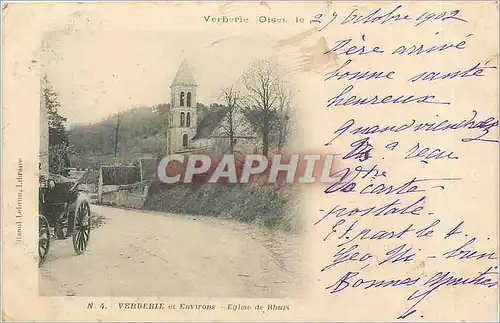 Ansichtskarte AK Verberie et Environs Eglise de Rhuis