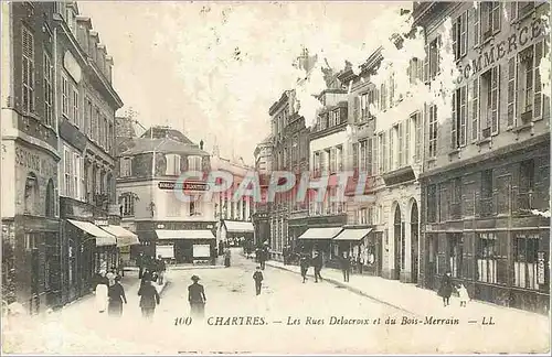 Cartes postales Chartres Les Rues Delacroix et du Bois Merrain