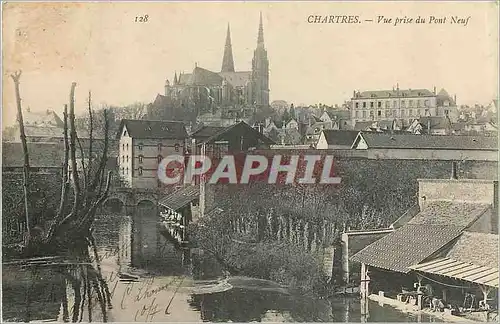 Ansichtskarte AK Chartres Vue prise du Pont Neuf Lavoir