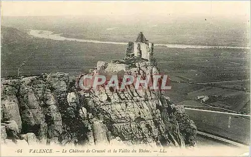 Ansichtskarte AK Valence Le Chateau de Crussol et la Vallee du Rhone