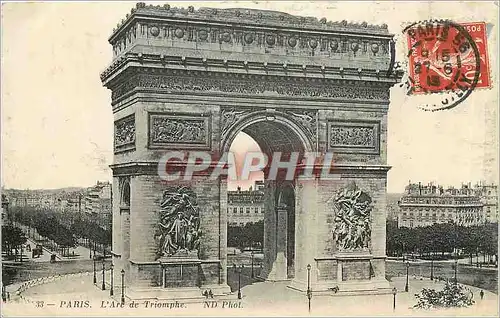 Cartes postales Paris L'Arc de Triomphe