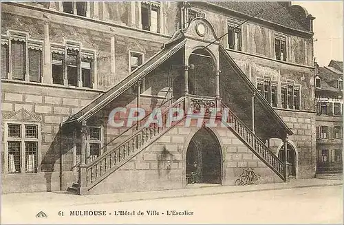 Cartes postales Mulhouse L'Hotel de Ville L'Escalier