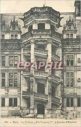 Cartes postales Blois Le Chateau Aile Francois 1st L'Escalier d'Honneur