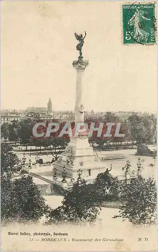 Cartes postales Bordeaux Monument des Girondins