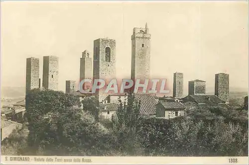 Cartes postales S Gimignano Veduta delle Terri pressa dalla Rocca