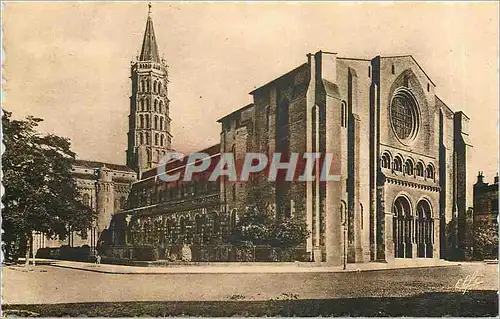Cartes postales Toulouse Basilique Saint Sernin Vue generale nord