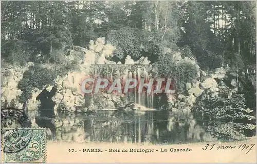 Ansichtskarte AK Paris Bois de Boulogne La Cascade