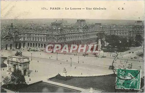 Cartes postales Paris Le Louvre Vue Generale