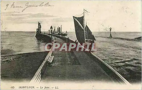 Ansichtskarte AK Honfleur La Jetee Bateau