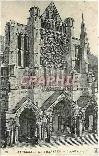 Cartes postales Cathedrale de Chartres Portail nord