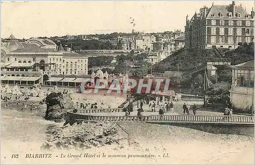 Ansichtskarte AK Biarritz Le Grand Hotel et le Nouveau promontoire