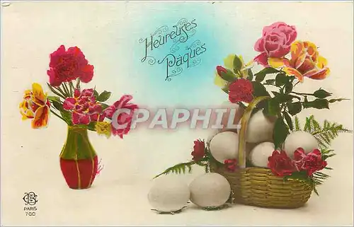 Cartes postales Heureuses Paques Fleurs