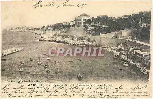 Cartes postales Marseille Promenade de la Corniche Palace Hotel