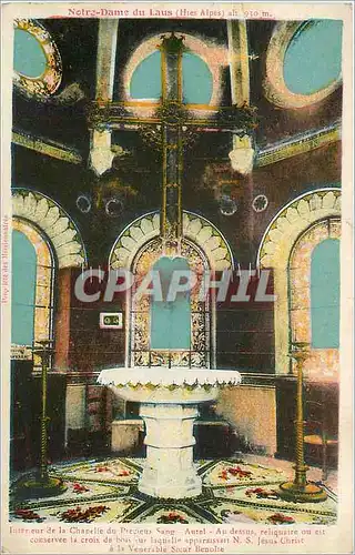 Cartes postales Autel Au dessus reliqnaire ou est conservee la croix de bois Jesus Christ a la Venerable Soeur B