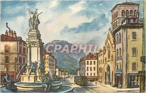 Cartes postales Les Belles Alpes Francaises Grenoble Place Notre Dame