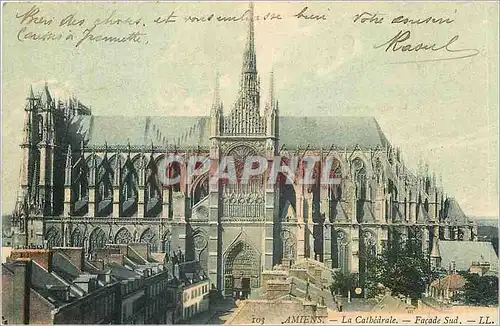 Cartes postales Amiens La Cathedrale Facade Sud