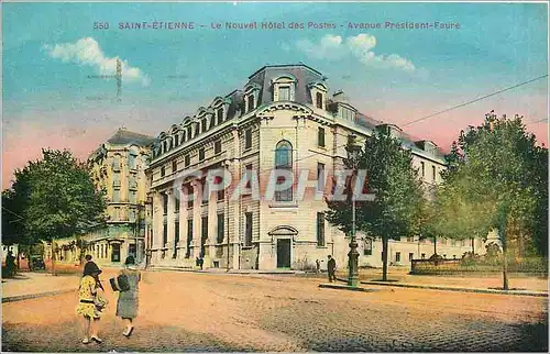 Cartes postales Saint Etienne Le Nouvel Hotel des Postes Avenue President Faure