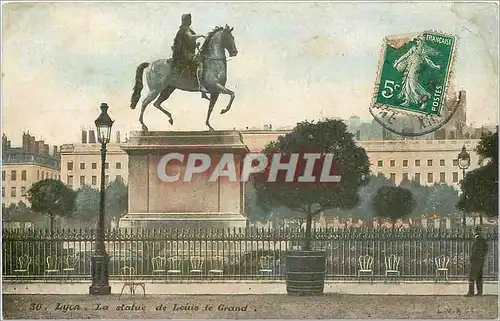 Cartes postales Lyon La Statue de Louis le Grand