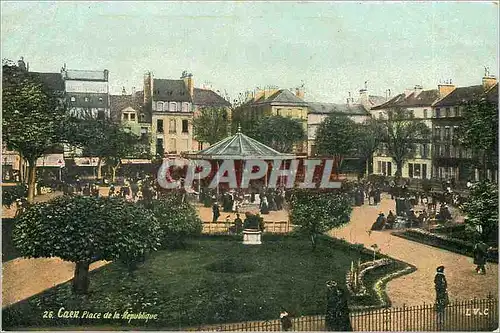 Ansichtskarte AK Caen Place de la Republique