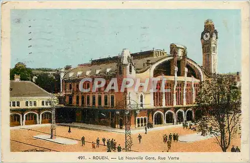 Cartes postales Rouen La Nouvelle Gare Rue Verte