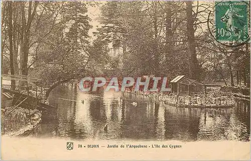 Ansichtskarte AK Dijon Jardin de l'Arquebuse L'Ile des Cygnes