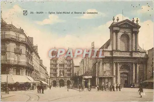 Cartes postales Dijon Eglise Saint Michel et Bourse du Commerce