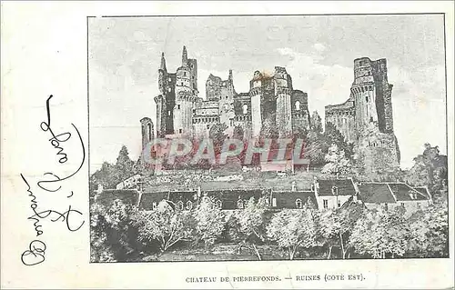 Ansichtskarte AK Chateau de Pierrefonds Ruines Cote Est