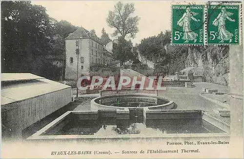Cartes postales Evaux les Bains Creuse Sources de l'Etablissement Thermal