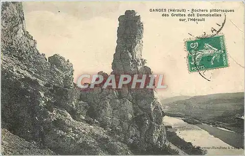Cartes postales Ganges Herault Roches Pittoresques des Grottes des Demoiselles sur l'Herault