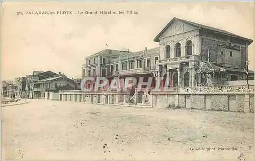 Cartes postales Palavas les Flots Le Grand Hotel et les Villas
