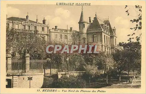 Cartes postales L'Herault Illustre Beziers Vue Nord du Plateau des Poetes
