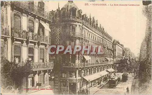 Cartes postales Toulouse La Rue Alsace Lorraine Tramways