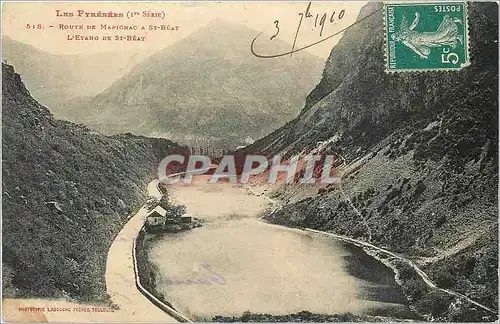 Cartes postales Les Pyrenees Route de Marignac a St Beat L'Etang de St Beat