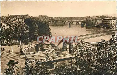 Cartes postales Pyrenees Ocean Toulouse Vue sur la Garonne Pont Saint Pierre et Pont Heuf