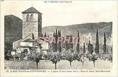 Cartes postales St Bertrand de Comminges L'Eglise St Just Dans le fond Saint Bertrand