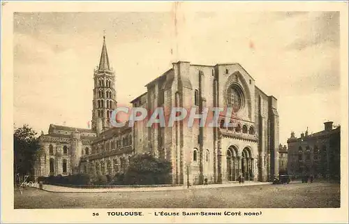 Cartes postales Toulouse L'Eglise Saint Sernin Cote Nord