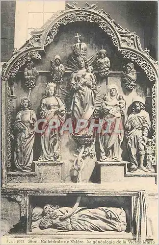 Cartes postales Sion Cathedrale de Valere La Genealogie de la Vierge Marie