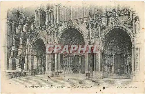 Ansichtskarte AK Cathedrale de Chartres Portail Meridional