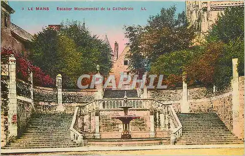 Cartes postales Le Mans Escalier Monument de la Cathedrale