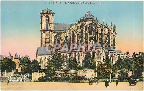 Ansichtskarte AK Le Mans L'Abside de la Cathedrale