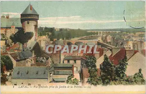 Cartes postales Laval Vue generale prise du Jardin de la Perrine