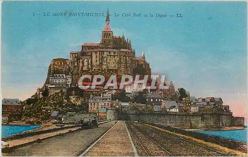 Cartes postales Le Mont Saint Michel Le Cote Sud et le Digue